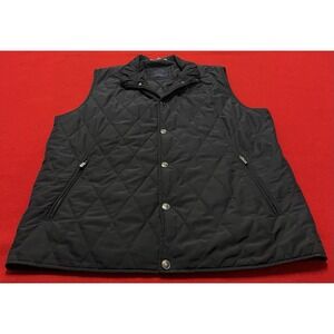 Men's Size 2XL Paul & Shark Yachting Puffer Quilted Vest Navy Blue Button Down